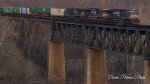 NS 9186 leads NS Intermodal Across Shepherdstown Bridge